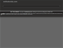 Tablet Screenshot of estilodevida.com